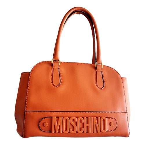 Pre-owned Moschino Handbag In Orange