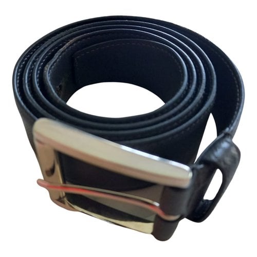 Pre-owned Prada Leather Belt In Anthracite