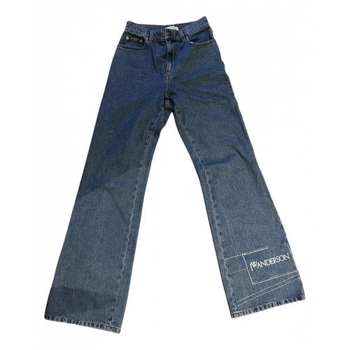Pre-owned Jw Anderson Straight Jeans In Blue