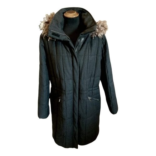 Pre-owned Mabrun Wool Coat In Anthracite