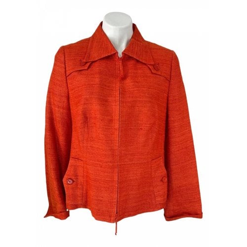 Pre-owned Akris Punto Silk Jacket In Red