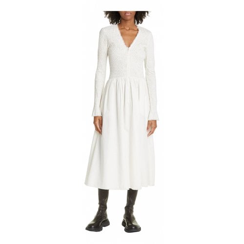Pre-owned Sea New York Pascale Dress In White