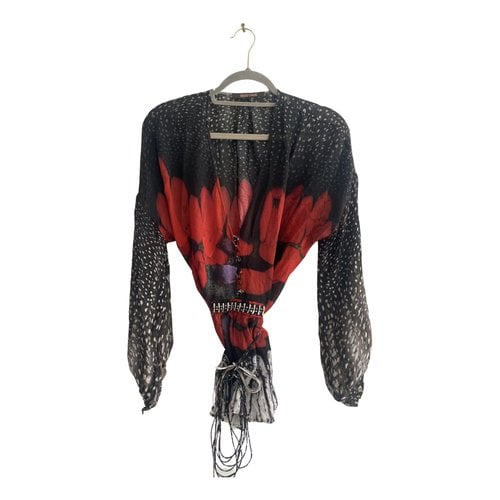 Pre-owned Roberto Cavalli Silk Blouse In Red