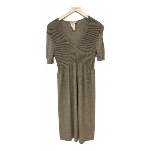 Pre-owned Celine Cashmere Mid-length Dress In Grey