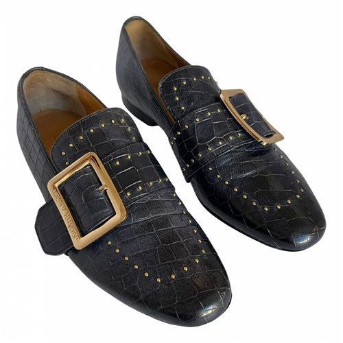 Pre-owned Melvin & Hamilton Leather Flats In Blue