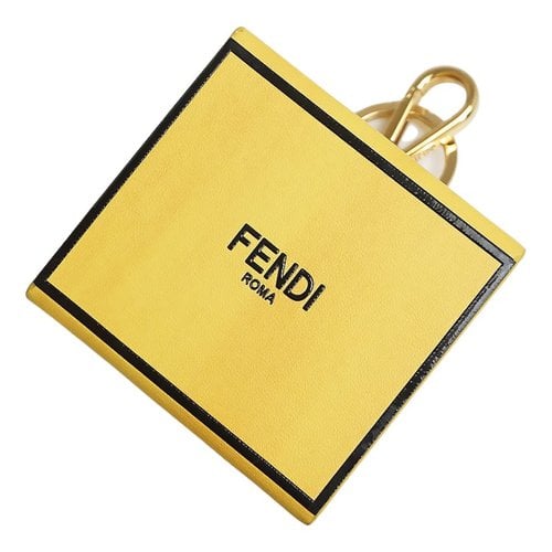 Pre-owned Fendi Bag Charm In Yellow
