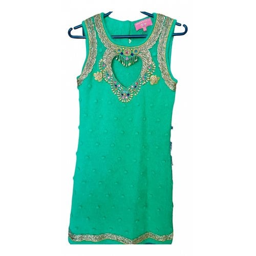 Pre-owned Manoush Wool Mini Dress In Green