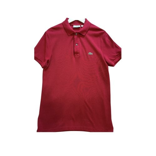 Pre-owned Lacoste Polo Shirt In Burgundy