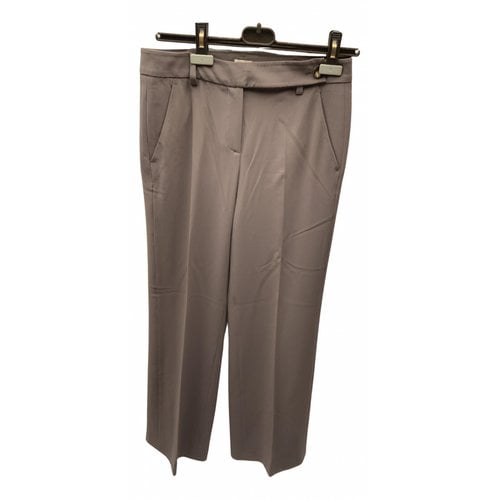 Pre-owned Agnona Wool Large Pants In Brown