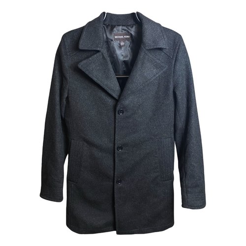 Pre-owned Michael Kors Wool Coat In Grey