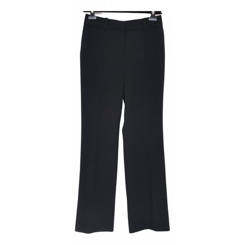 Pre-owned Louis Vuitton Wool Straight Pants In Black