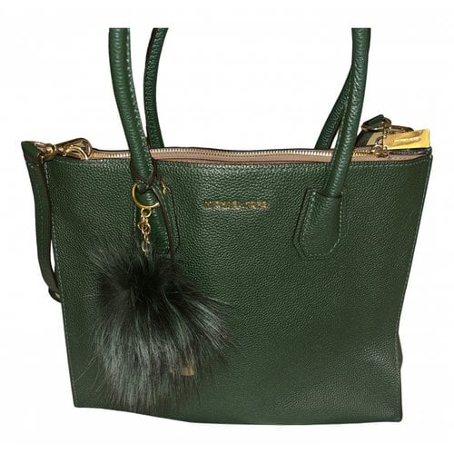 Pre-owned Michael Kors Leather Handbag In Green