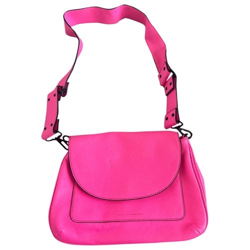 Pre-owned French Connection Leather Crossbody Bag In Pink