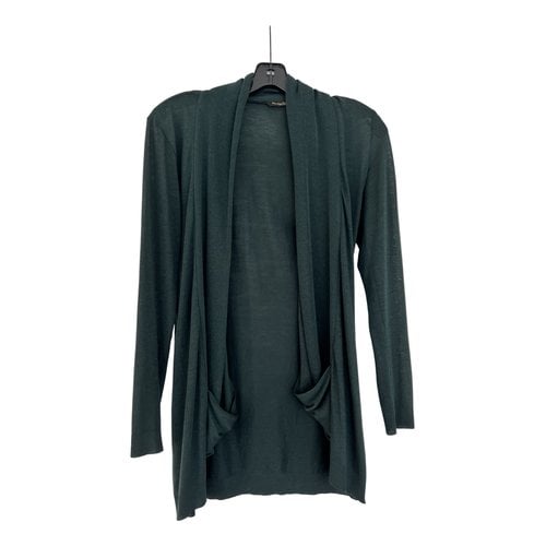 Pre-owned Massimo Dutti Wool Cardigan In Green