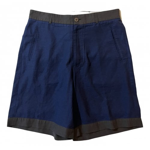 Pre-owned Emporio Armani Linen Shorts In Navy