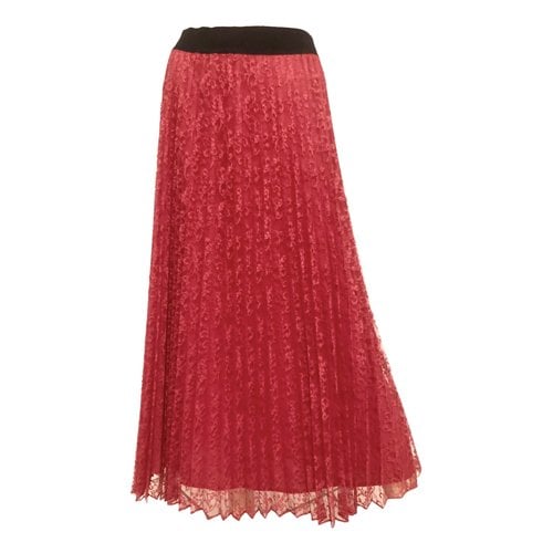 Pre-owned Max Mara Maxi Skirt In Red