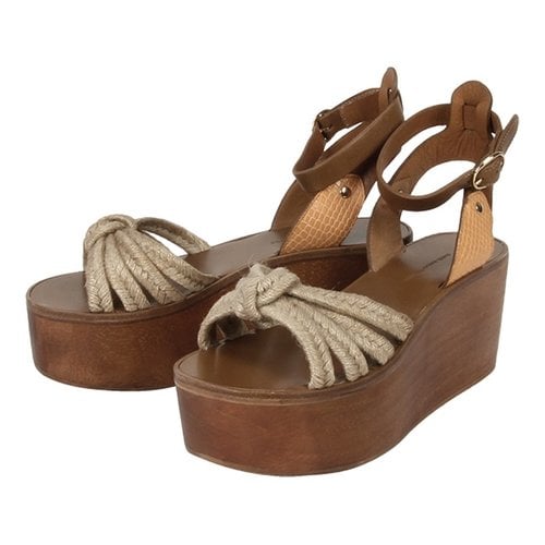 Pre-owned Isabel Marant Leather Sandal In Beige