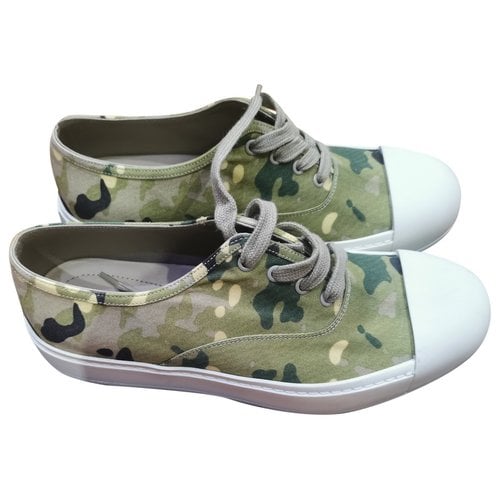 Pre-owned Prada Low Trainers In Green