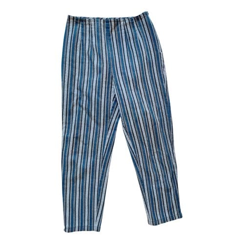 Pre-owned Kenzo Carot Pants In Blue