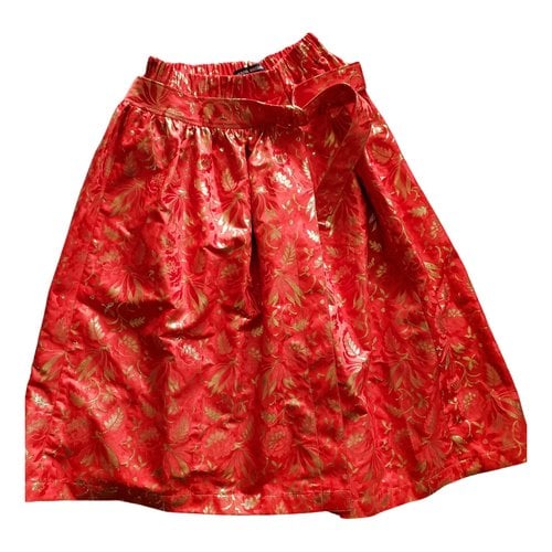 Pre-owned Junya Watanabe Mid-length Skirt In Orange