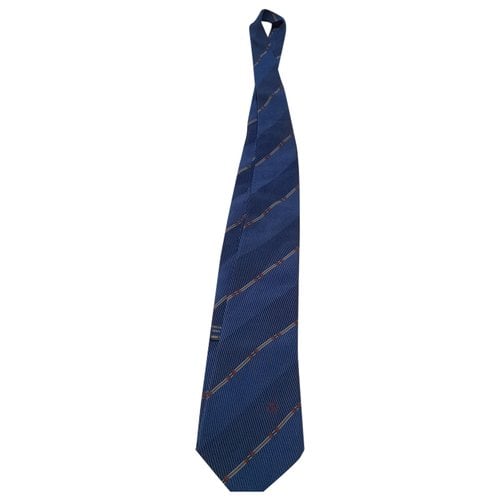 Pre-owned Gucci Silk Tie In Blue
