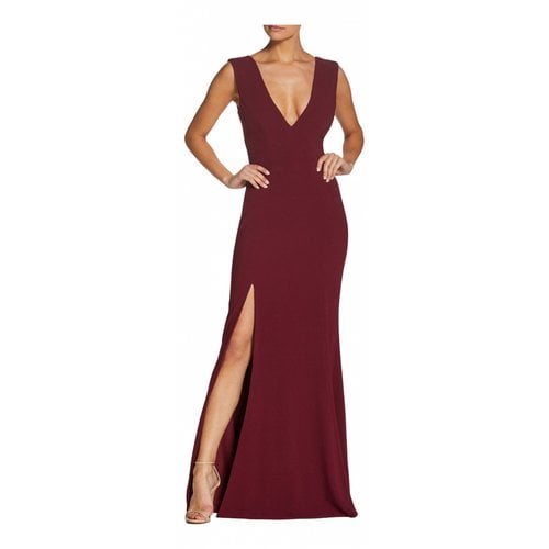Pre-owned Dress The Population Maxi Dress In Burgundy