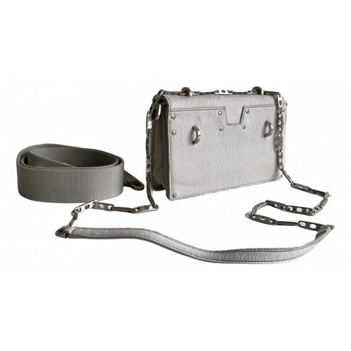 Pre-owned Rick Owens Pony-style Calfskin Mini Bag In Grey