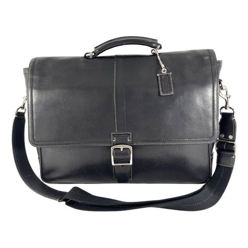 Pre-owned Coach Leather Travel Bag In Black