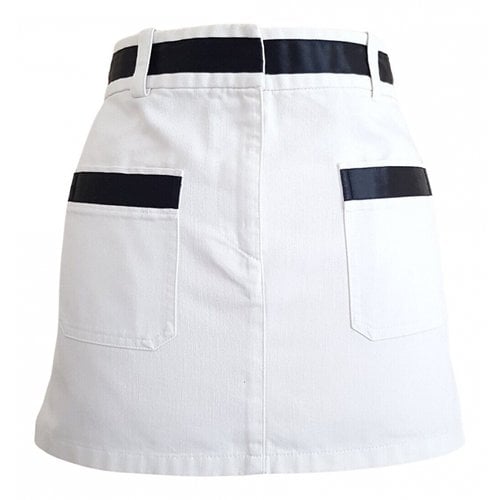 Pre-owned Balenciaga Mini Skirt In White