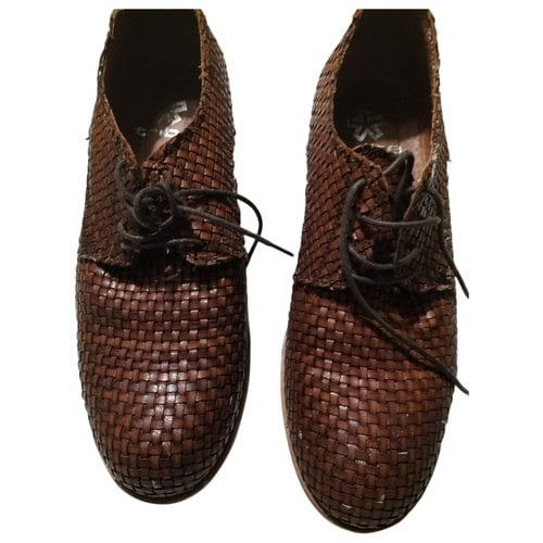 Pre-owned Arte Leather Lace Ups In Brown