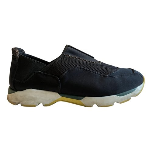 Pre-owned Marni Low Trainers In Black