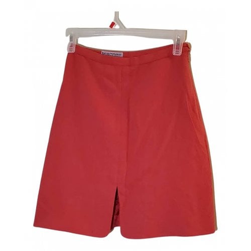 Pre-owned Emporio Armani Wool Mini Skirt In Red
