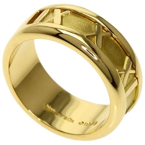 Pre-owned Tiffany & Co Atlas Yellow Gold Ring