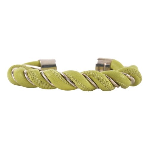 Pre-owned Bottega Veneta Silver Bracelet In Green