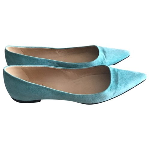Pre-owned Roger Vivier Ballet Flats In Turquoise