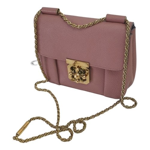 Pre-owned Chloé Elsie Leather Handbag In Purple