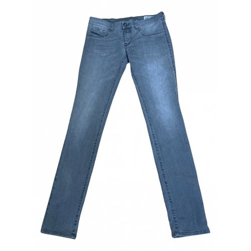 Pre-owned Diesel Straight Jeans In Anthracite