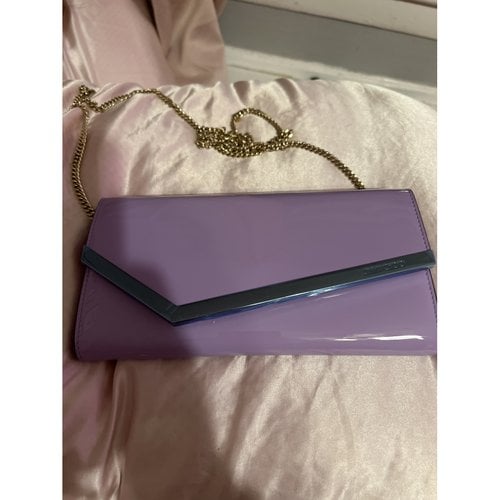 Pre-owned Jimmy Choo Patent Leather Handbag In Purple