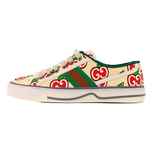 Pre-owned Gucci Tennis 1977 Cloth Trainers In White
