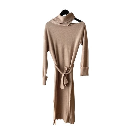 Pre-owned Paige Wool Maxi Dress In Beige