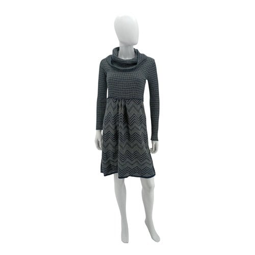 Pre-owned Missoni Wool Mid-length Dress In Anthracite