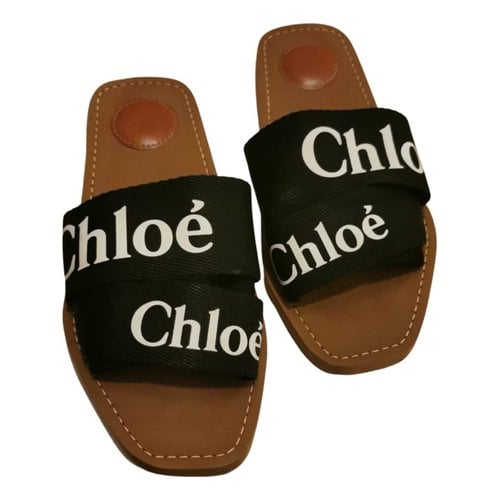 Pre-owned Chloé Leather Mules In Black