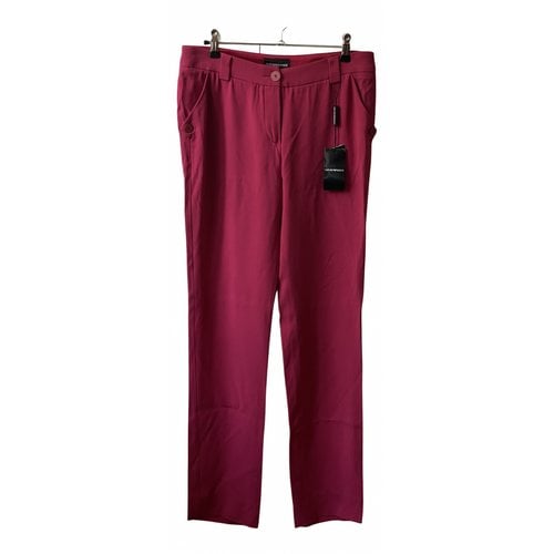 Pre-owned Emporio Armani Straight Pants In Pink