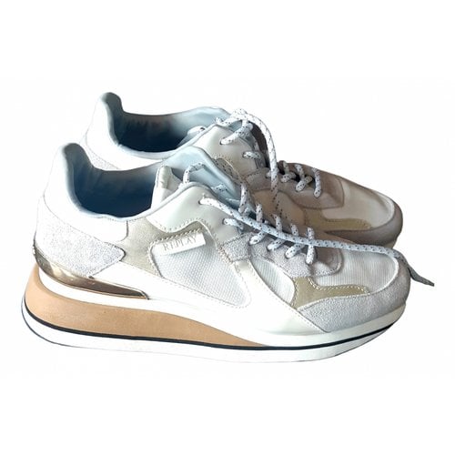 Pre-owned Replay Leather Trainers In White