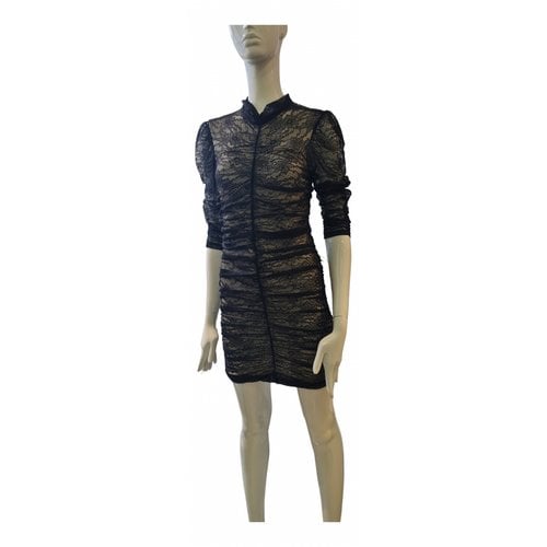 Pre-owned Pinko Lace Mid-length Dress In Black
