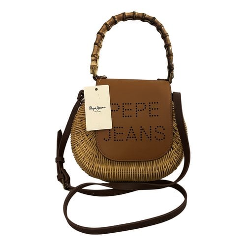 Pre-owned Pepe Jeans Leather Crossbody Bag In Beige