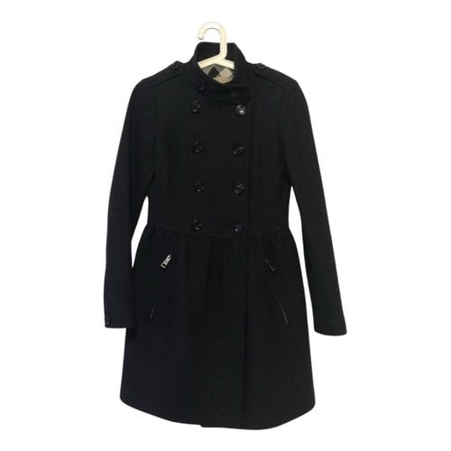 Pre-owned Burberry Wool Parka In Black