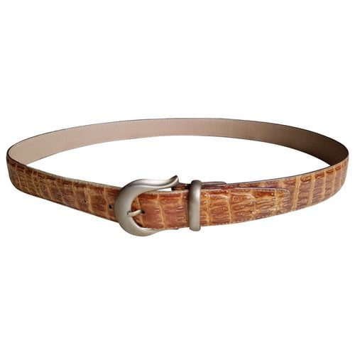 Pre-owned Pal Zileri Leather Belt In Brown