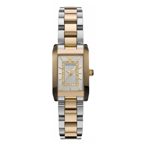 Pre-owned Emporio Armani Watch In Gold