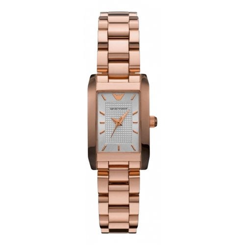 Pre-owned Emporio Armani Watch In Pink